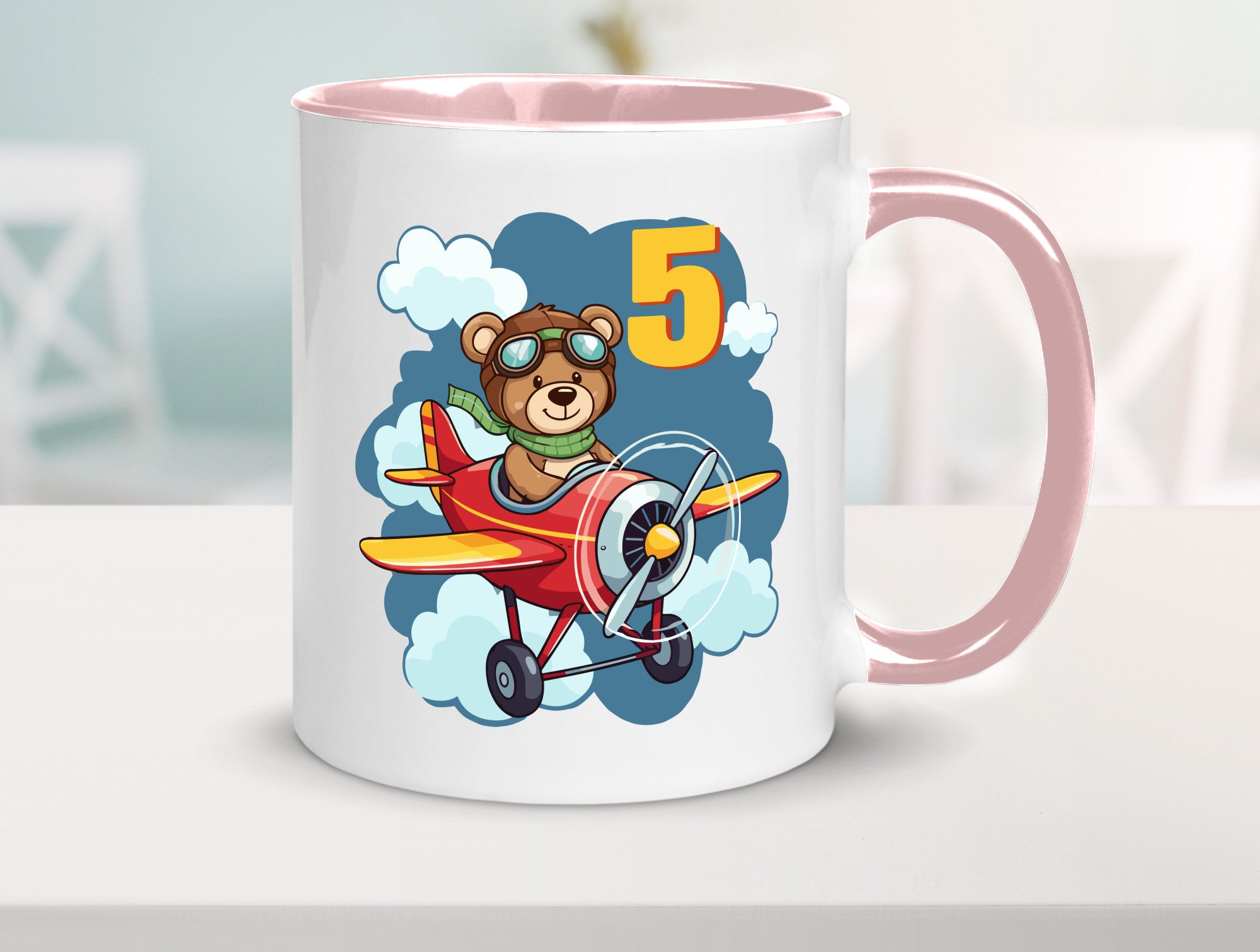 5. Geburtstag | 5 Jahre Kinder Pilot Flugzeug Geschenkidee Humor Tasse