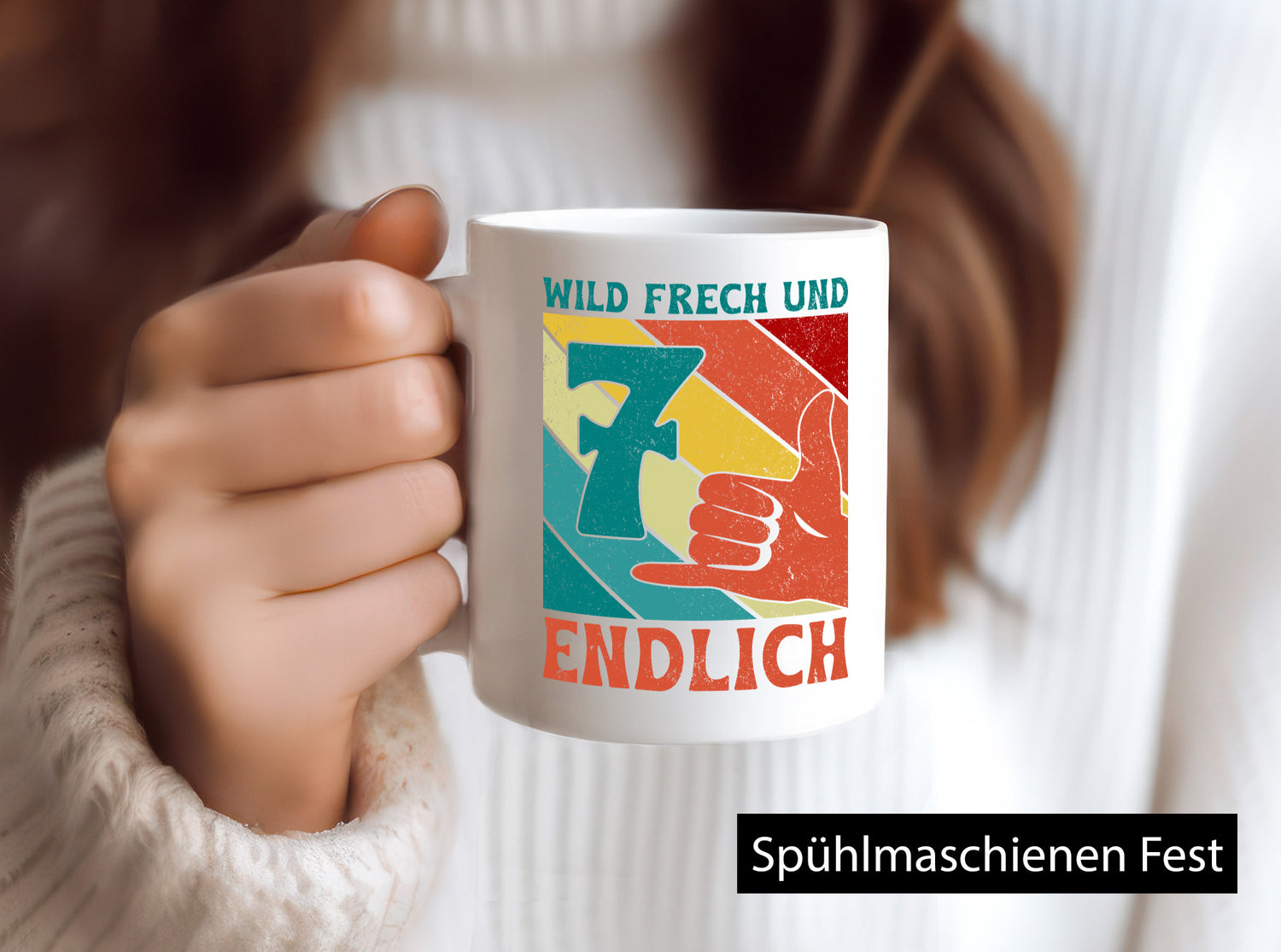 7. Geburtstag | 7 Jahre Wild und Frech lustiger Spruch Geschenk Geschenkidee