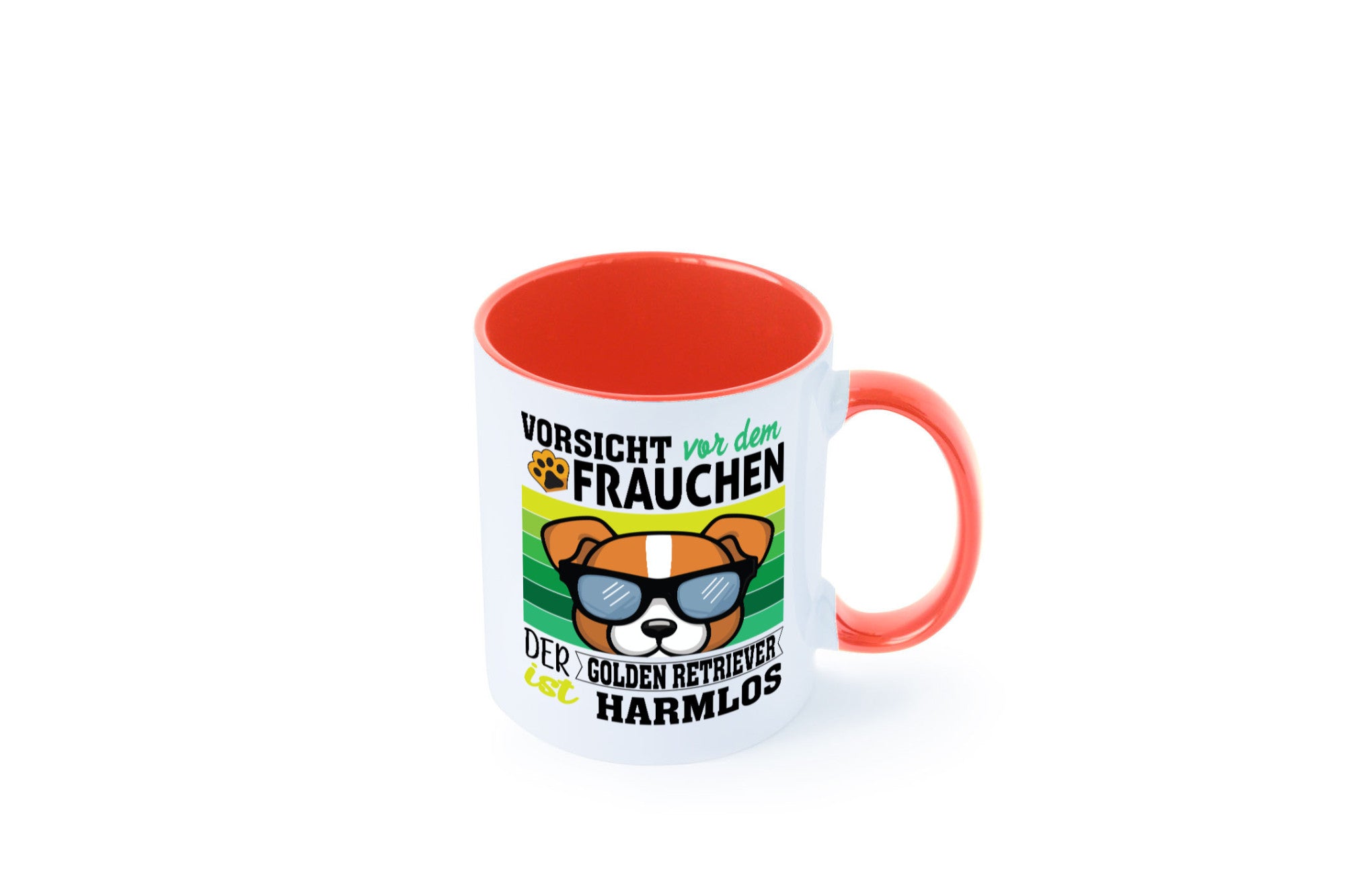 Vorsicht vor dem Frauchen Golden Retriever ist Harmlos lustiger Spruch Geschenk