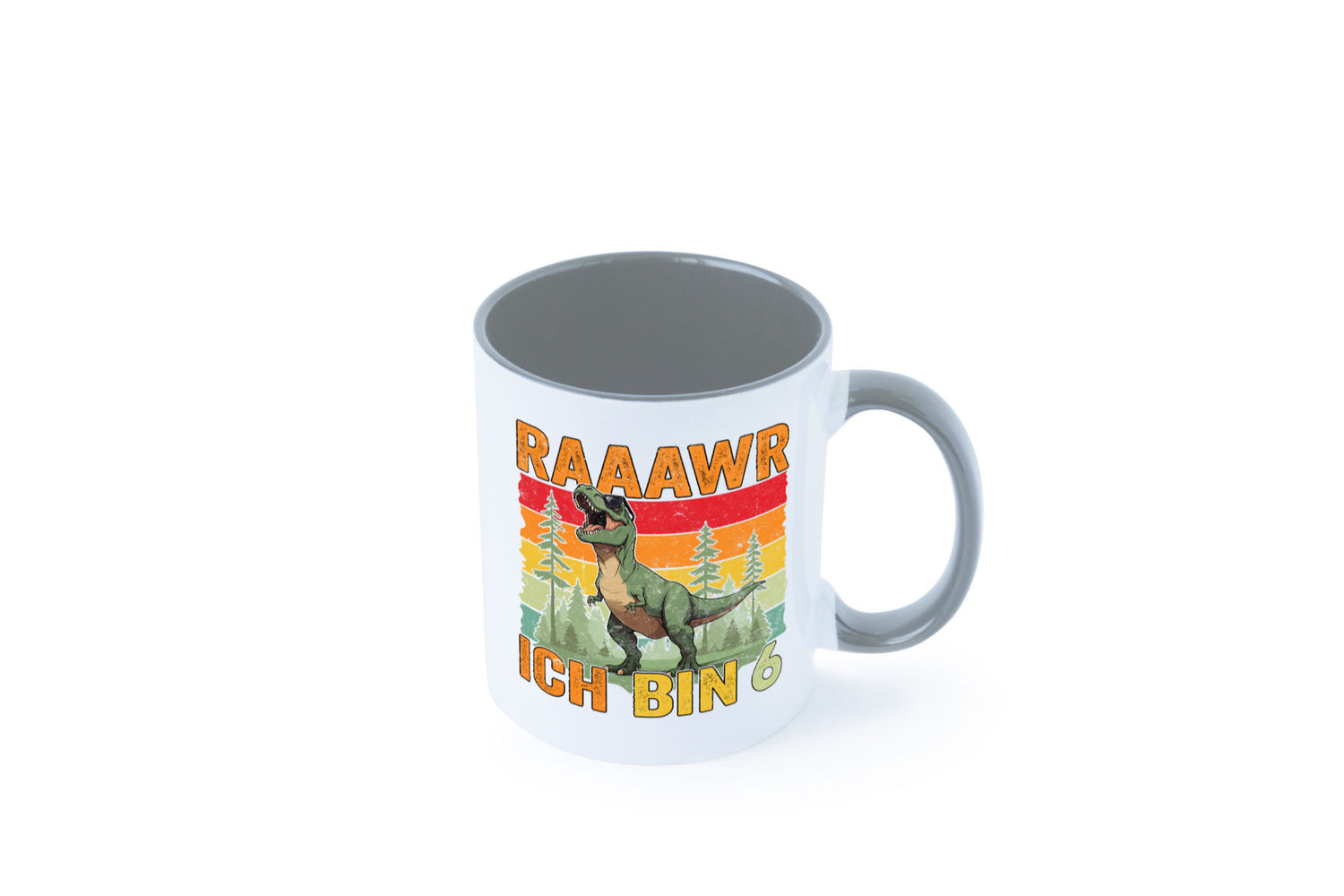 6. Geburtstag | 6 Jahre rarrrr ich bin Dinosaurier Humor Geschenkidee Tasse