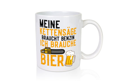 Ich brauche Bier | Motorsäge Wälder Mitarbeiter Chef lustig Arbeit Kollegen