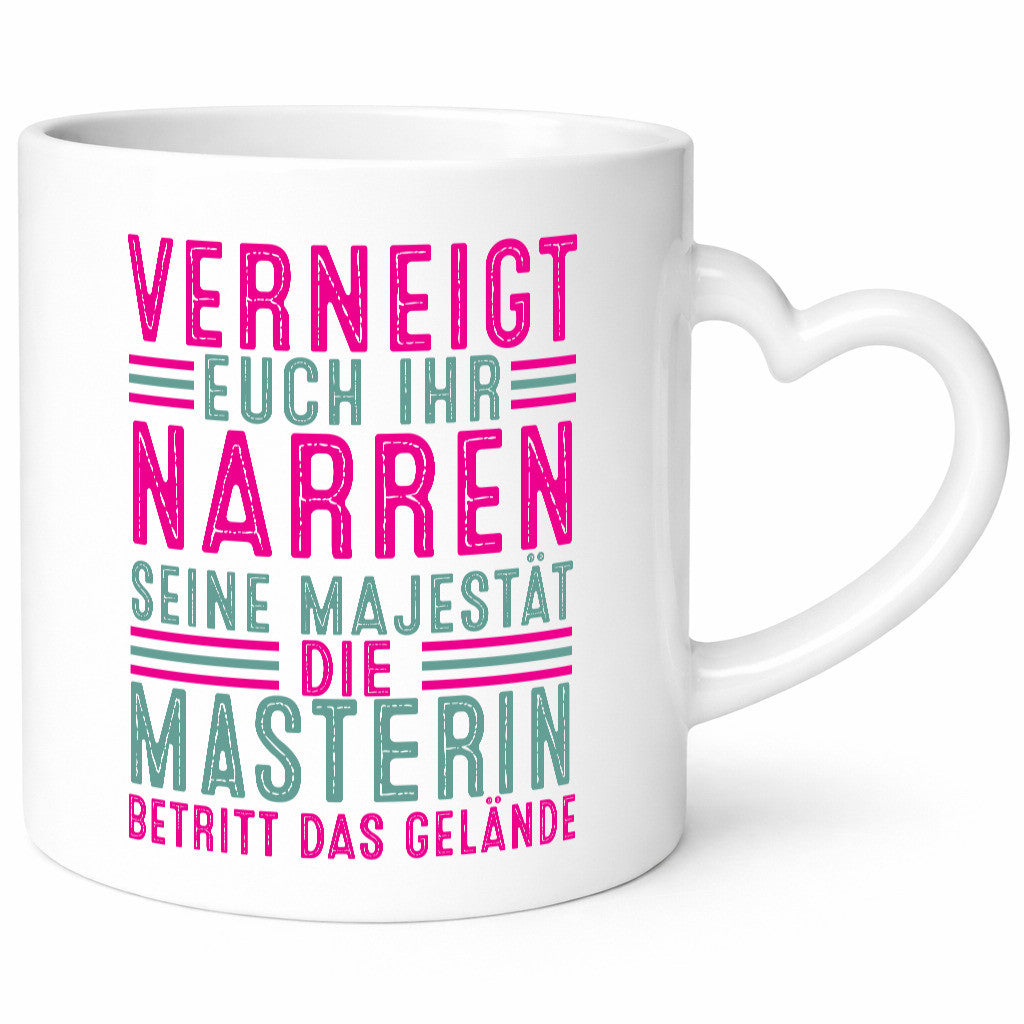 Verneigt euch: Masterin | Student Uni Studium Humor Geschenkidee Tasse