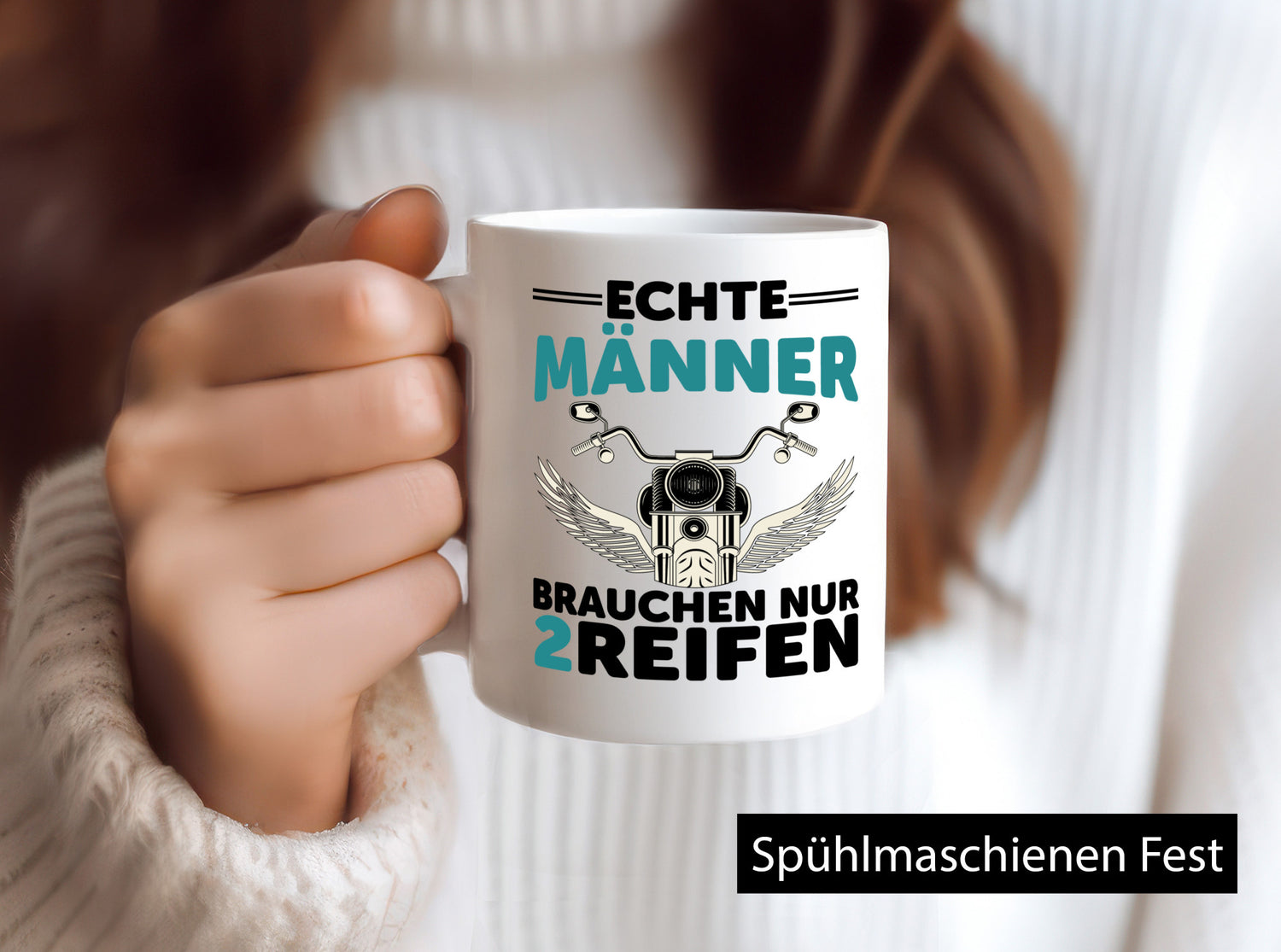 Echte Männer | Motorrad Tasse Motorradfahrer Biker lustiger Spruch Geschenk