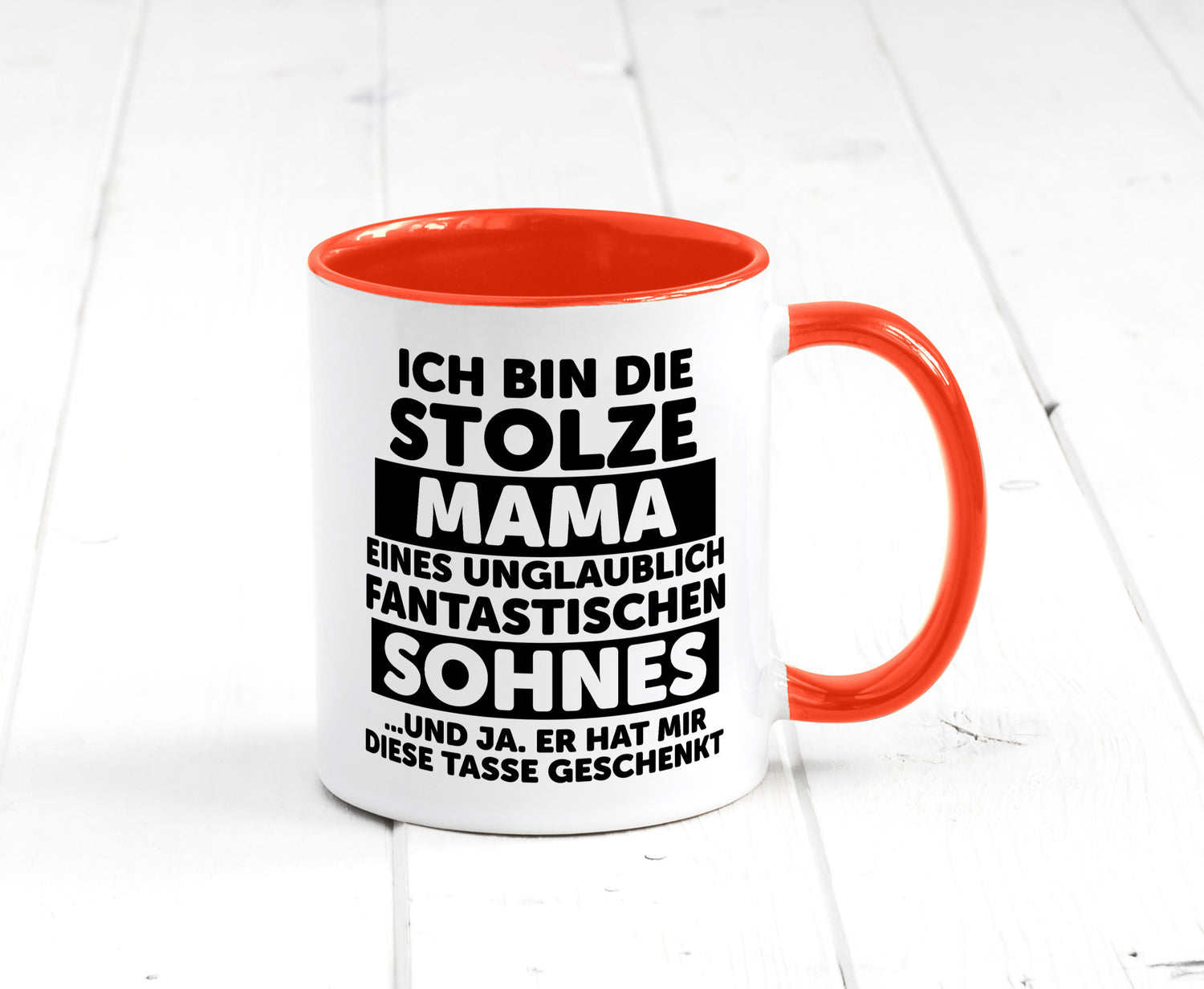 Stolze Mama | Fantastischer Sohn Beste Humor Familie Geschenkidee Tasse
