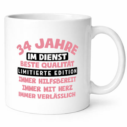 34 Jahre im Dienst | Jubiläum Arbeit v11 Geschenk Kollegen Büro lustiger Spruch