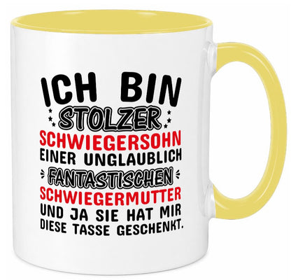 Stolzer Schwiegersohn einer Schwiegermutter Geschenkidee Familie Humor Tasse