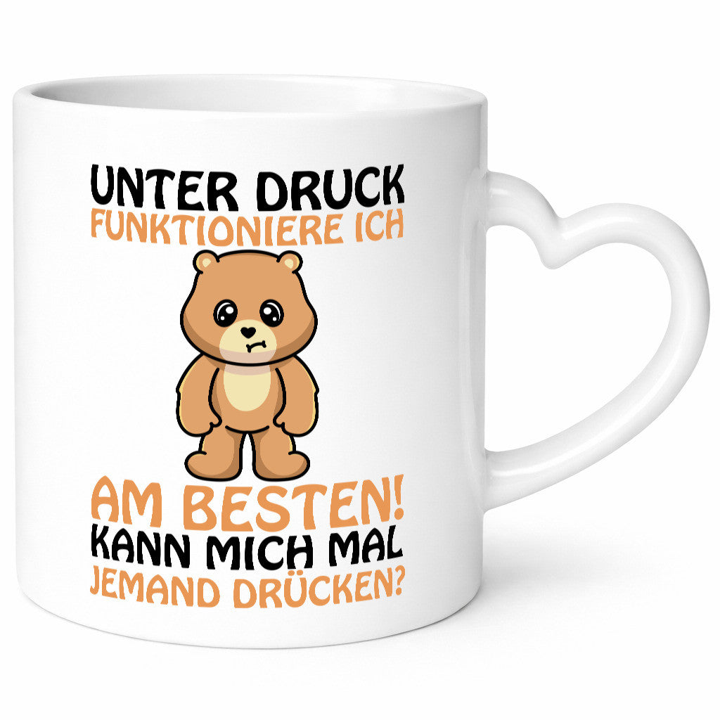 Unter Druck funktioniere ich am Besten | Drückt mich mal Geschenk Humor