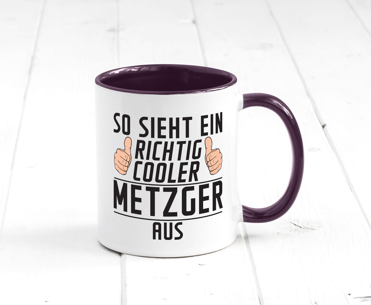 Richtig Cooler Metzger | Fleischer Metzgerei Geschenk Humor Geschenkidee Tasse