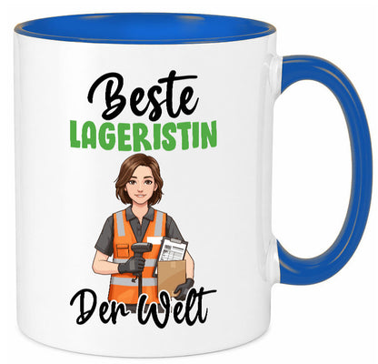 Beste Lageristin | Beruf Lager Arbeiterin v2 Geschenkidee Arbeit Kollegen Büro Tasse