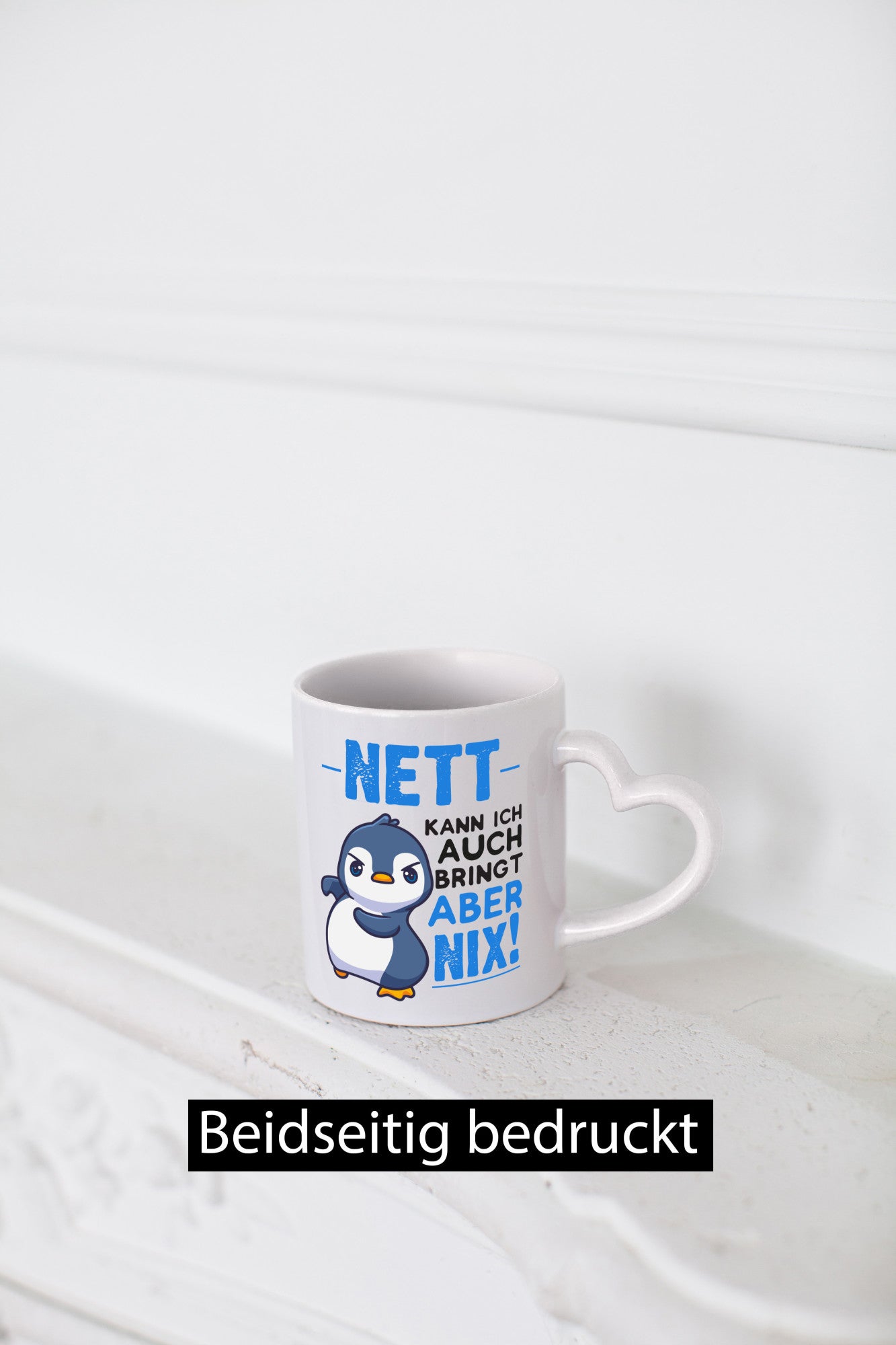 Nett kann ich auch | lustige Spruchtasse Pinguin Geschenk Humor Geschenkidee