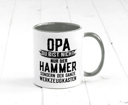 Opa ist der Hammer | Großvater Tasse Werkzeugkasten lustig Familie Geschenkidee