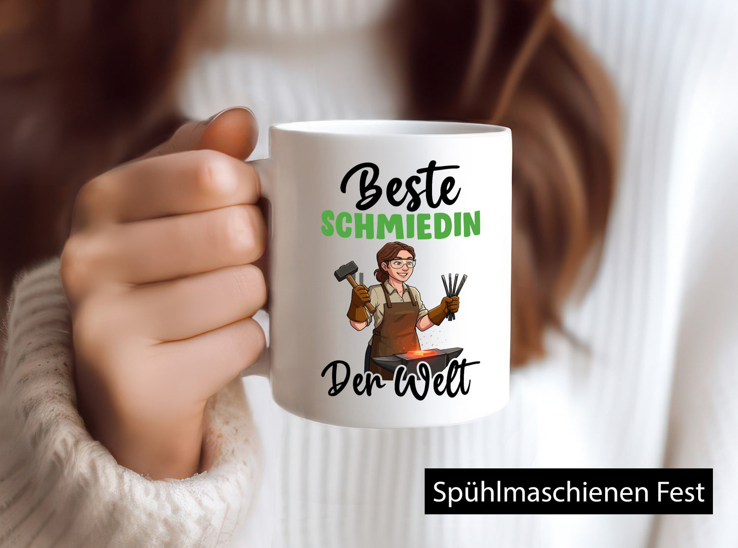 Beste Schmiedin | Schmied Beruf Schmiederei v2 Geschenk Arbeit Kollegen Büro