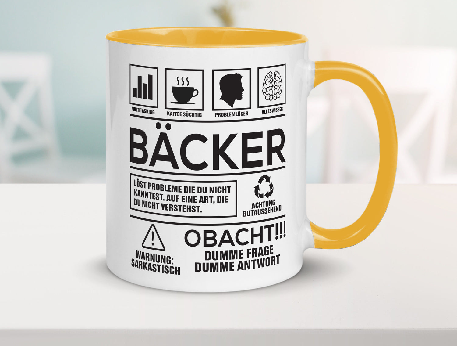 Achtung Probleme Bäcker | Bäckerei Backen Konditor Geschenk Humor Geschenkidee