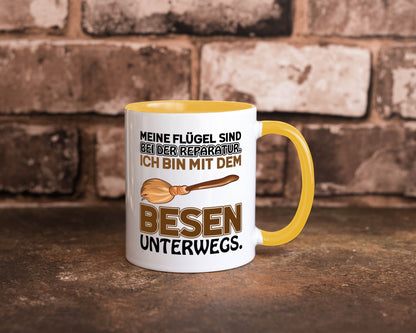 Flügel Reperatur lustig Humor Geschenkidee Geschenk Tasse