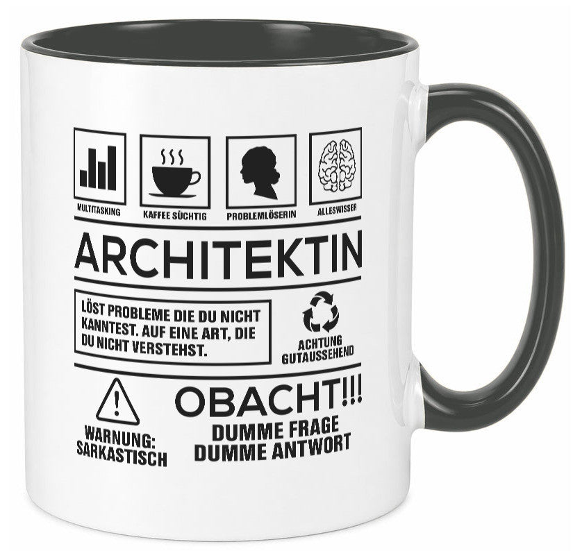 Achtung Probleme Architektin | Architektur Büro lustig Arbeit Kollegen Geschenk