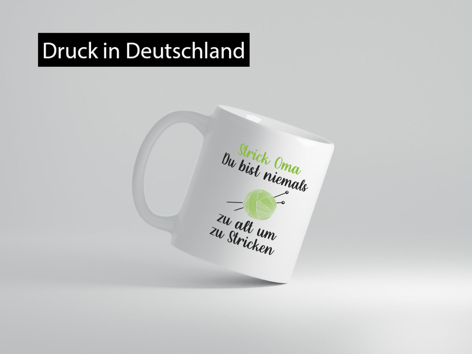 Strickoma, niemals zu alt zum Stricken | Wolle Humor Familie Geschenkidee Tasse