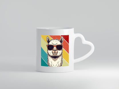 Lama | Retro Alpaka mit Sonnenbrille Geschenk Humor Geschenkidee lustiger