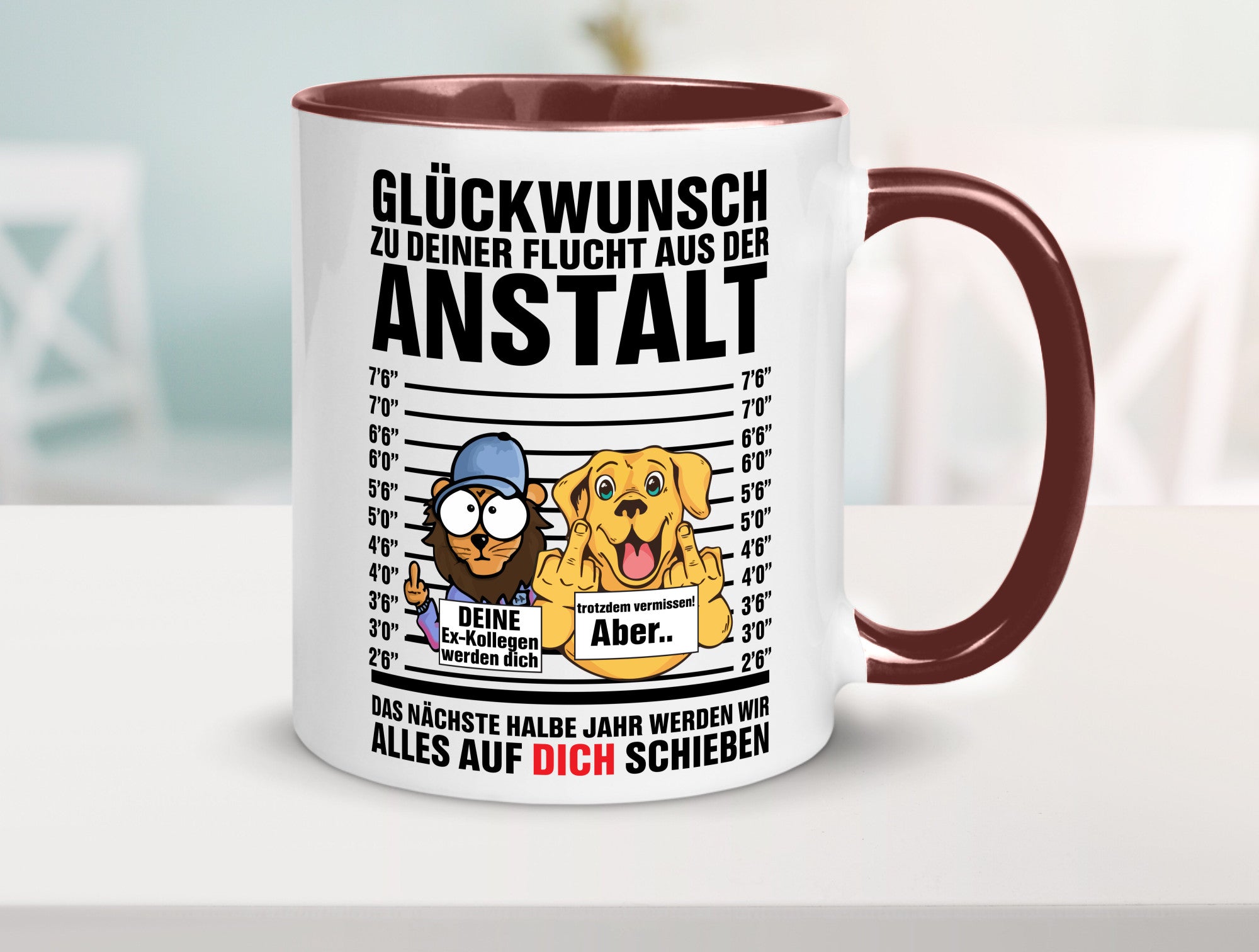 Glückwunsch zu deiner Flucht | Abschiedgeschenk v3 Geschenk Humor Geschenkidee