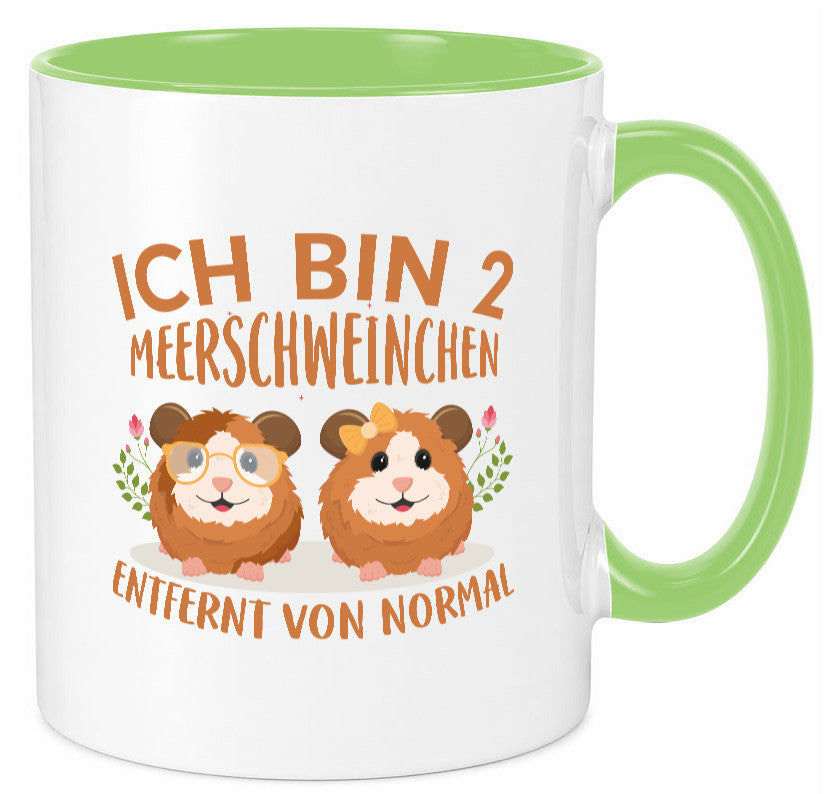 Zwei Meerschweinchen | Tierfreund Tasse Tier Liebe lustig Tierliebhaber Humor