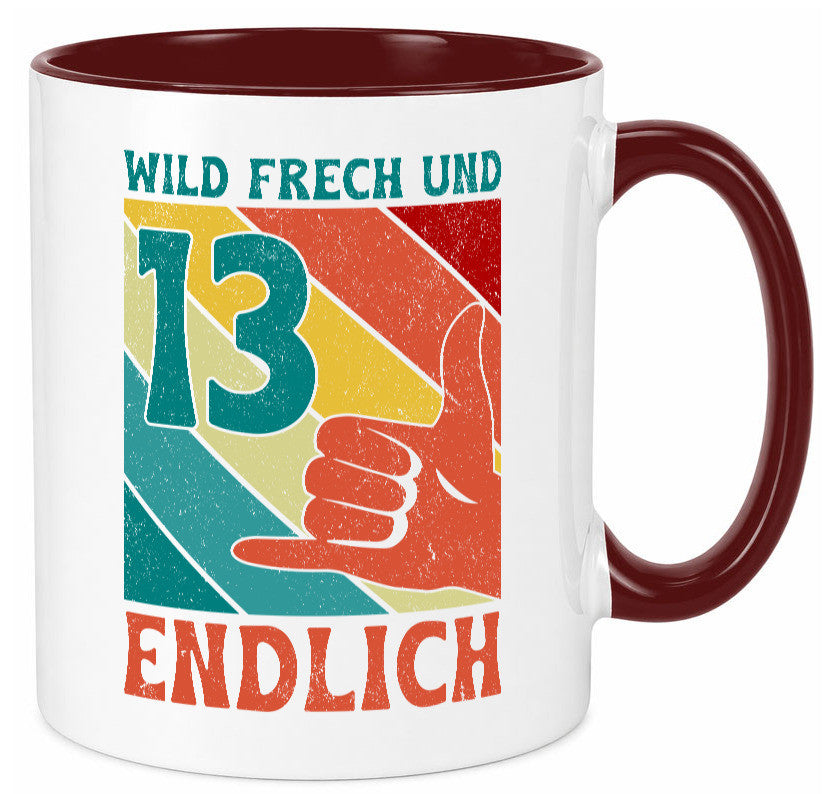 13. Geburtstag | 13 Jahre Wild und Frech Humor Geschenkidee Tasse