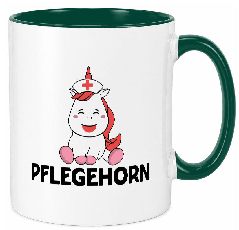 Pflegehorn | Krankenpflegerin Einhorn lustiger Spruch Geschenk Humor Tasse
