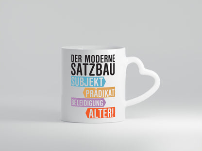 Moderner Satzbau | Lehrer Lehrerin Kollege lustig Arbeit Kollegen Büro Geschenk