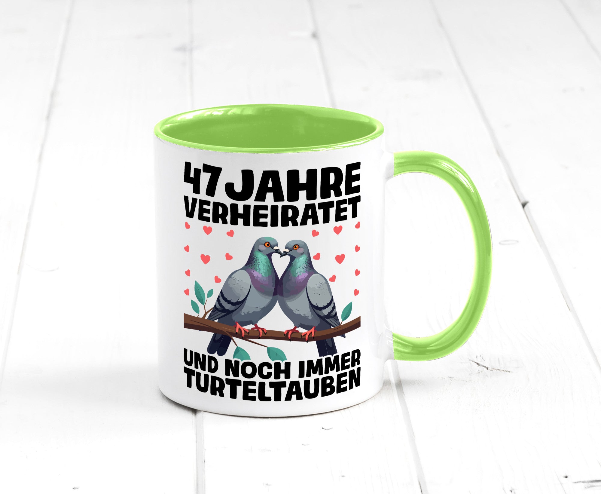47 Jahre verheiratet | Turteltauben Ehe Ehepaar Humor Geschenkidee Tasse