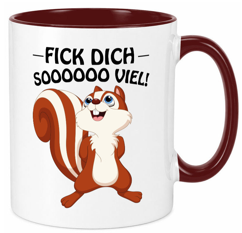Fick dich so viel Geschenk Humor Geschenkidee lustiger Spruch Tasse