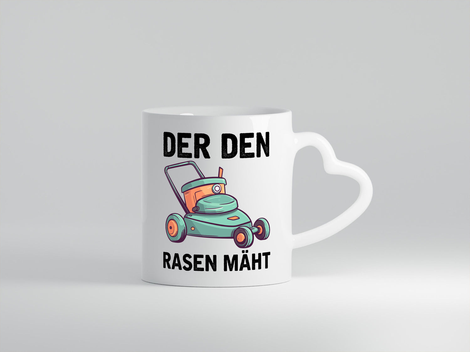 Der den Rasen Mäht | Rasenmäher Geschenkidee Humor Tasse