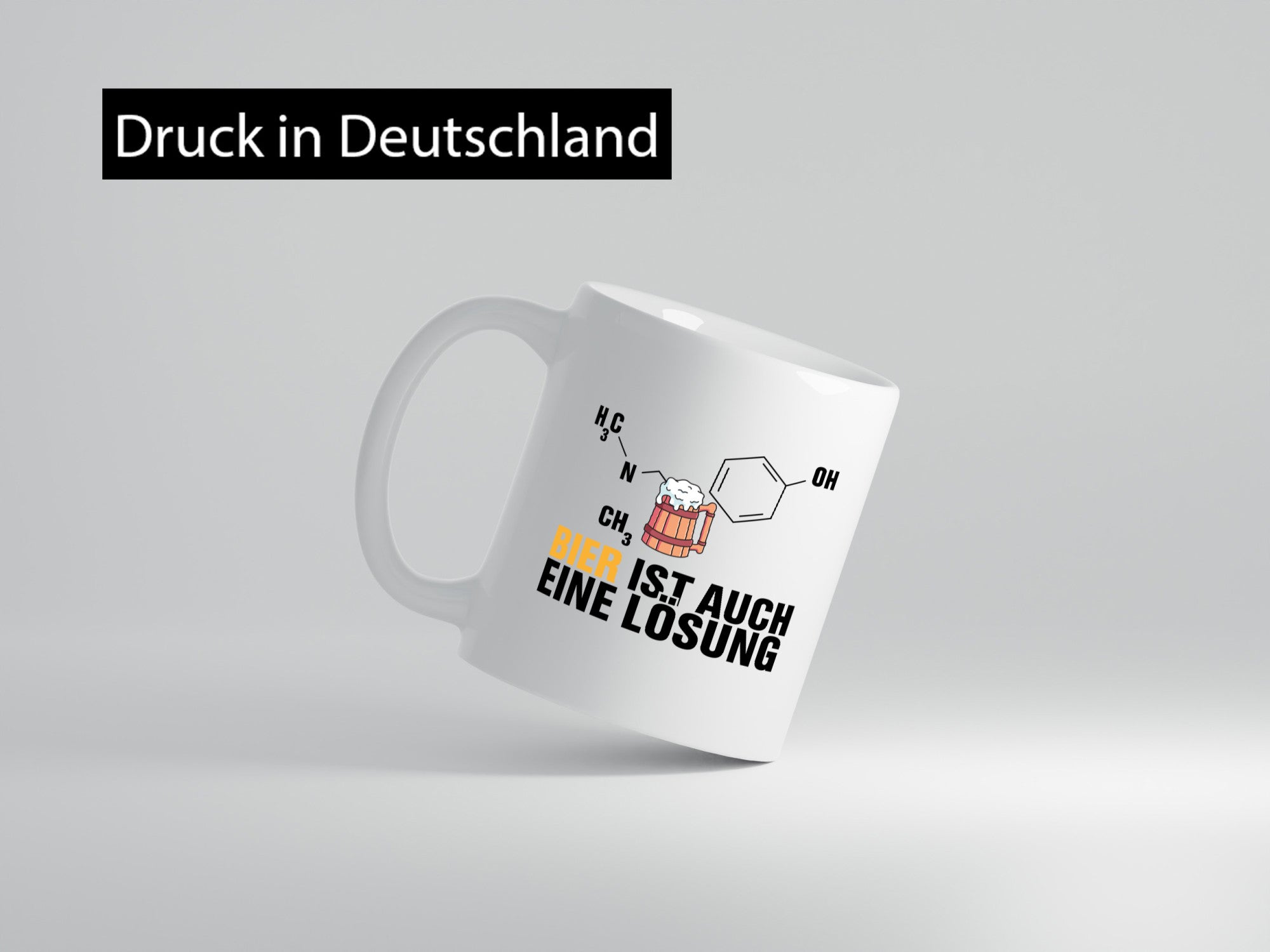 Bier Lösung lustig Humor Geschenkidee Geschenk Tasse