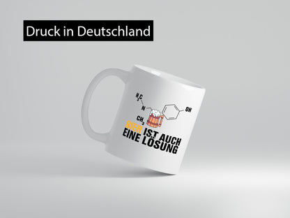 Bier Lösung lustig Humor Geschenkidee Geschenk Tasse