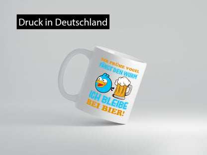 Der frühe Vogel | Biertrinker Tasse Männer Humor lustiger Spruch Geschenk