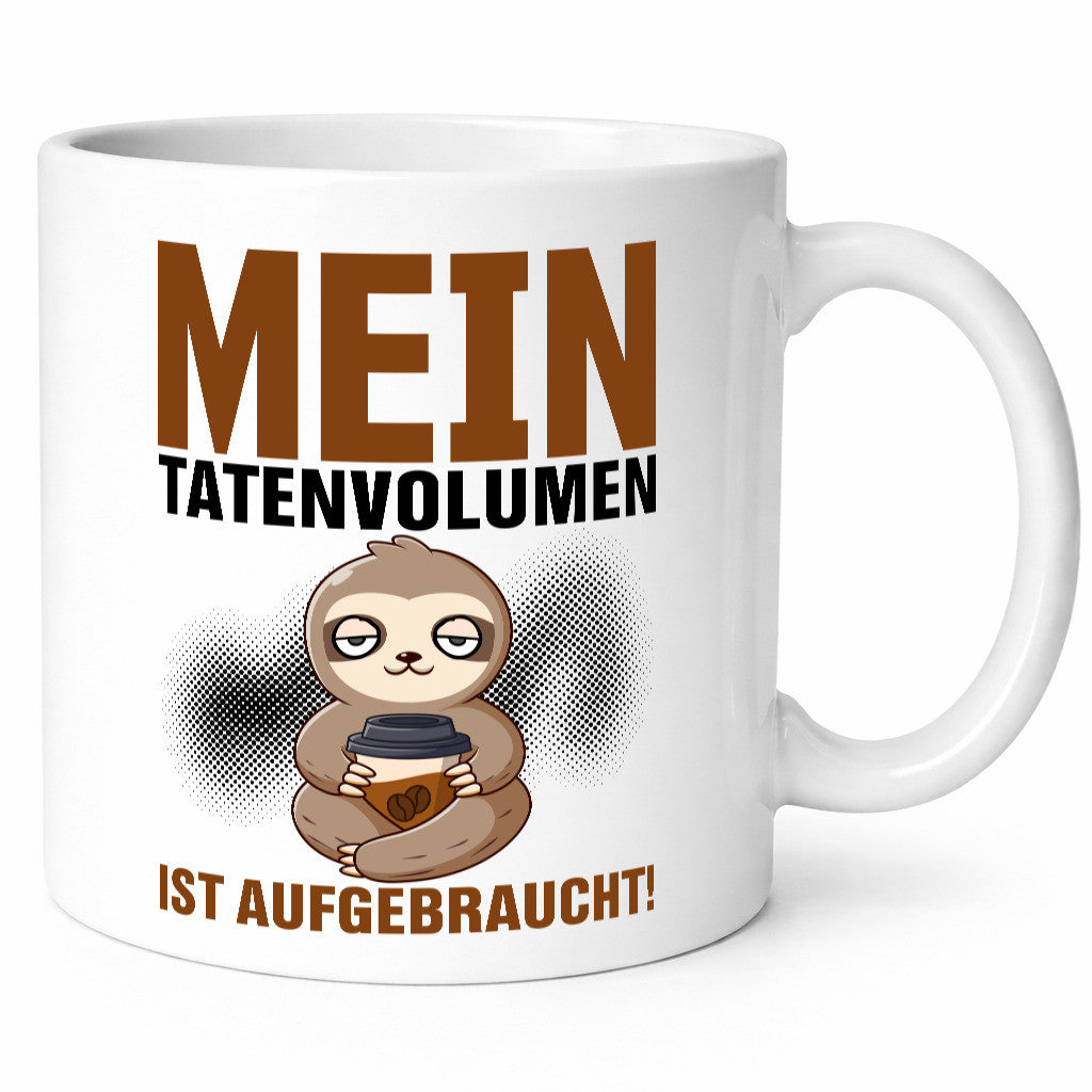 Mein Tatenvolumen ist aufgebraucht | Büro Guten Morgen Geschenkidee Arbeit