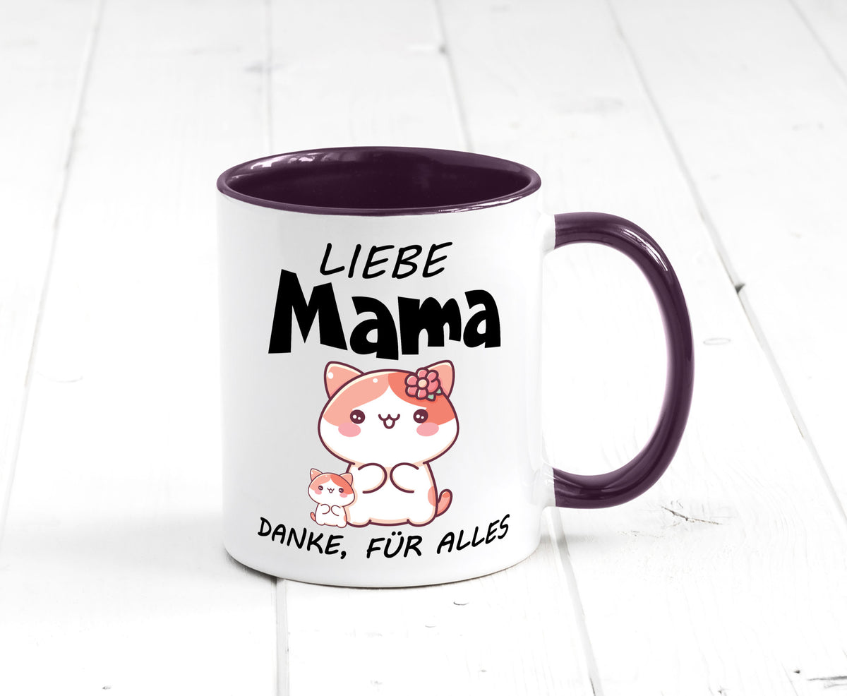 Liebe Mama Danke, für alles | Muttertag Beste Geschenk Familie Geschenkidee Tasse