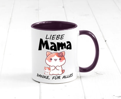 Liebe Mama Danke, für alles | Muttertag Beste Geschenk Familie Geschenkidee Tasse