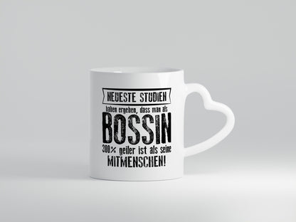 Neueste Studien: Chefin | Führungskraft Vorgesetzte Geschenkidee Humor Tasse