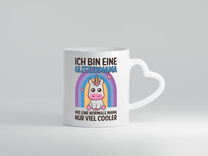 Glitzermama, wie normal, nur cooler | Einhorn Geschenkidee Familie Humor Tasse