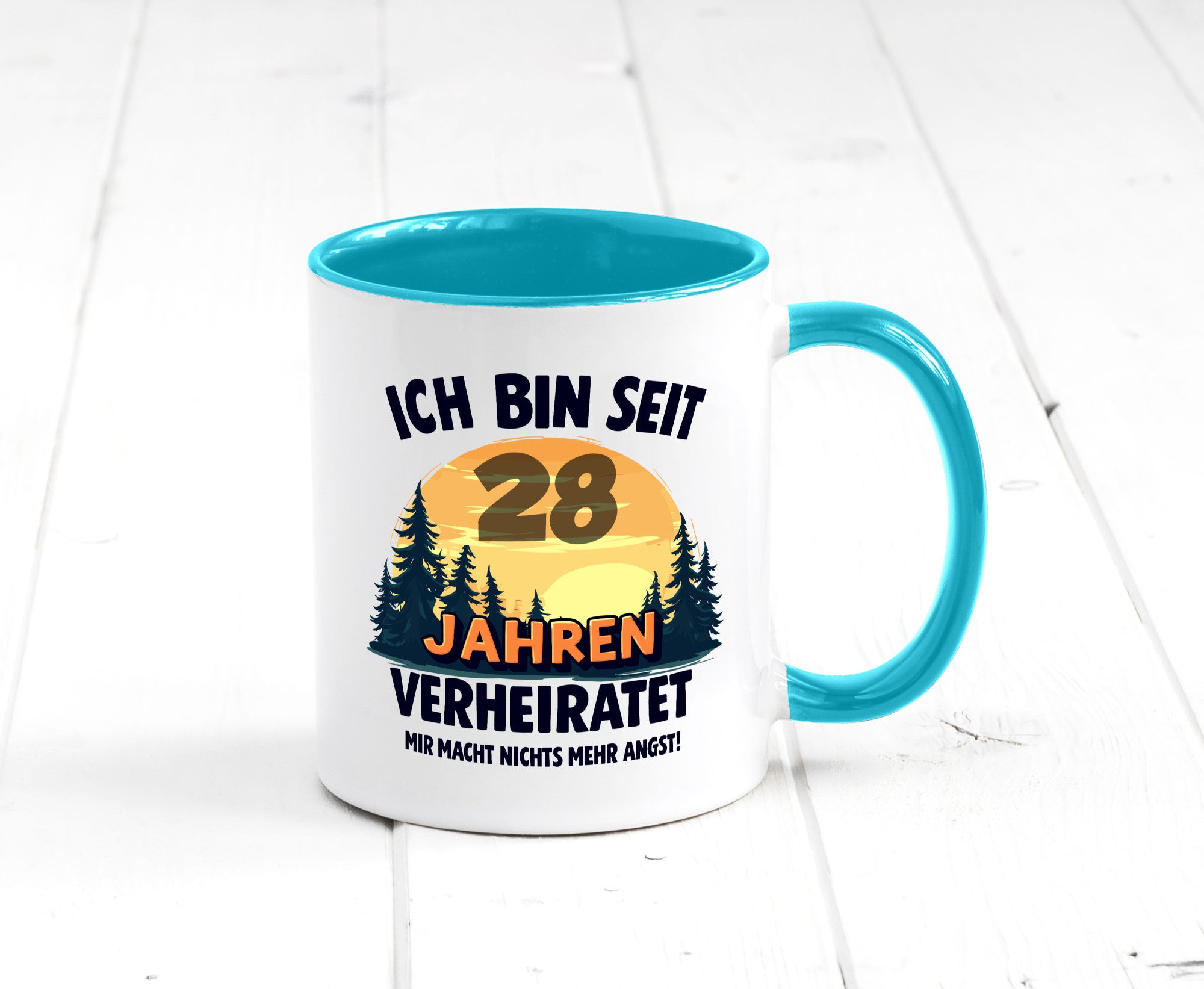 Ich bin Verheiratet | 28. Hochzeitstag Ehepaar v2 lustiger Spruch Geschenk