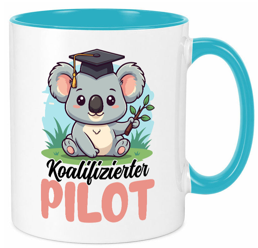 Koalifizierter Pilot | Flugzeug Piloten Humor Geschenkidee Tasse