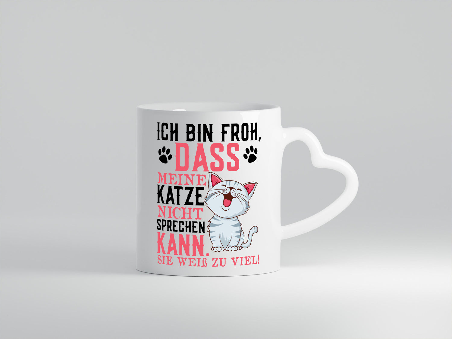 Lustiger Katzenspruch | Tierliebhaber Katzenfan Comic Spruch Geschenk Humor