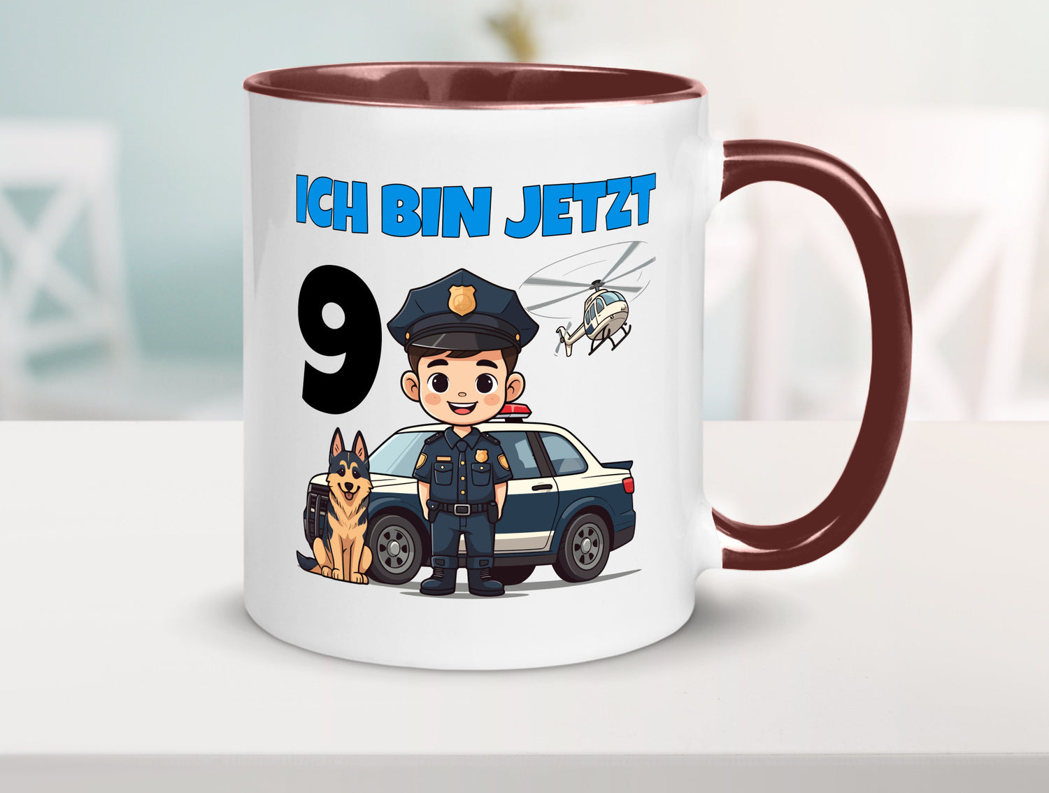 9. Geburtstag | 9 Jahre Polizei Kind Polizeiauto lustig Geschenkidee Geschenk