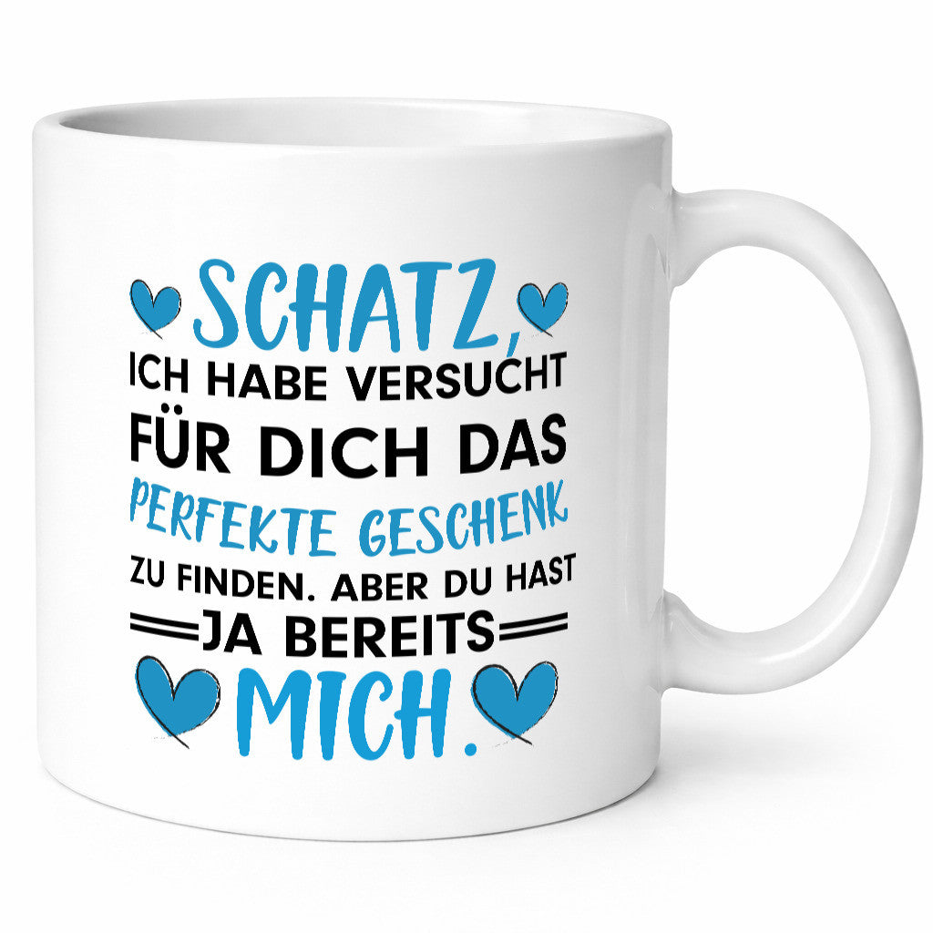 Perfekt für Schatz | Pärchen Tasse Valentinstag Geschenk Humor Geschenkidee