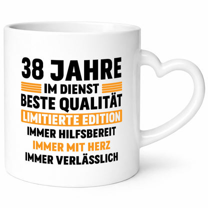 38 Jahre im Dienst | Jubiläum Arbeit v2 Geschenkidee Kollegen Büro Humor Tasse