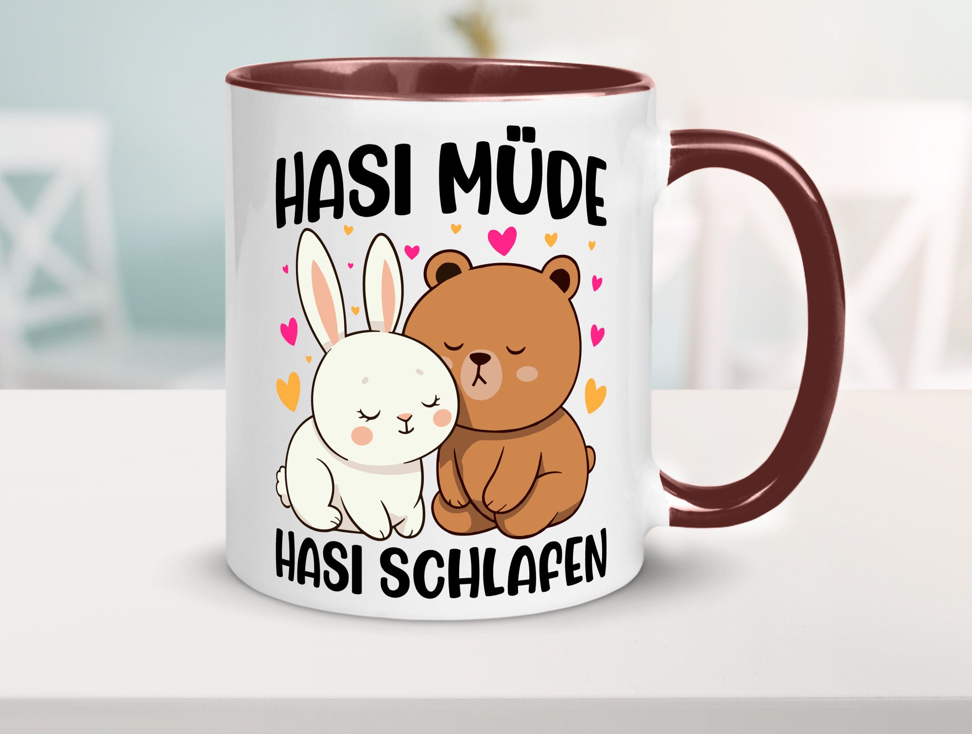 Hasi Müde | schlafen Kaninchen Häschen v2 lustiger Spruch Geschenk Humor