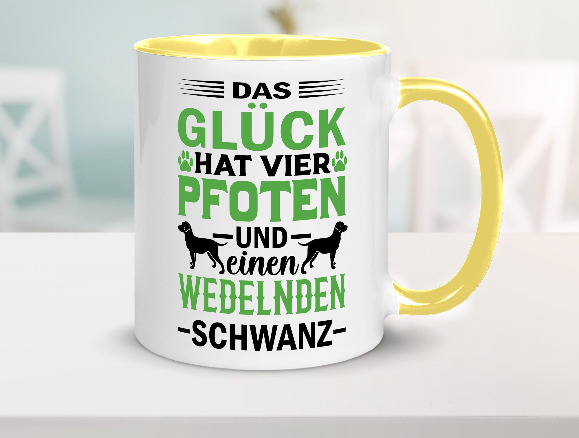 Das Glück hat 4 Pfoten | Hundeliebhaber Ich liebe Hunde Geschenk Tierliebhaber