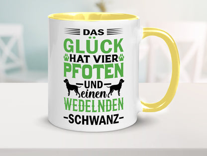 Das Glück hat 4 Pfoten | Hundeliebhaber Ich liebe Hunde Geschenk Tierliebhaber