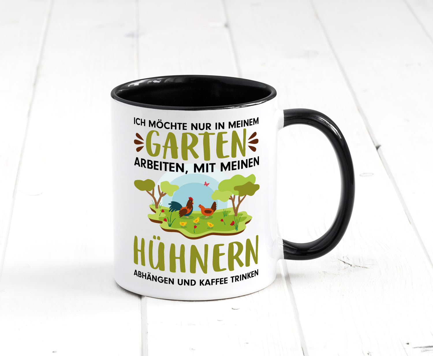 Garten Hühner | Gartenarbeit Tasse Bauernhof Spruch lustiger Geschenk Arbeit