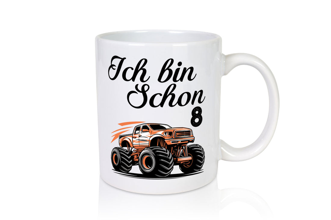 8. Geburtstag | Monster truck 8 Jahre Geschenk Geschenkidee lustiger Spruch Tasse