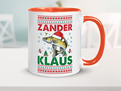 Zander Klaus | Ugly Christmas Angler Angeln v2 Geschenk Humor Geschenkidee Tasse