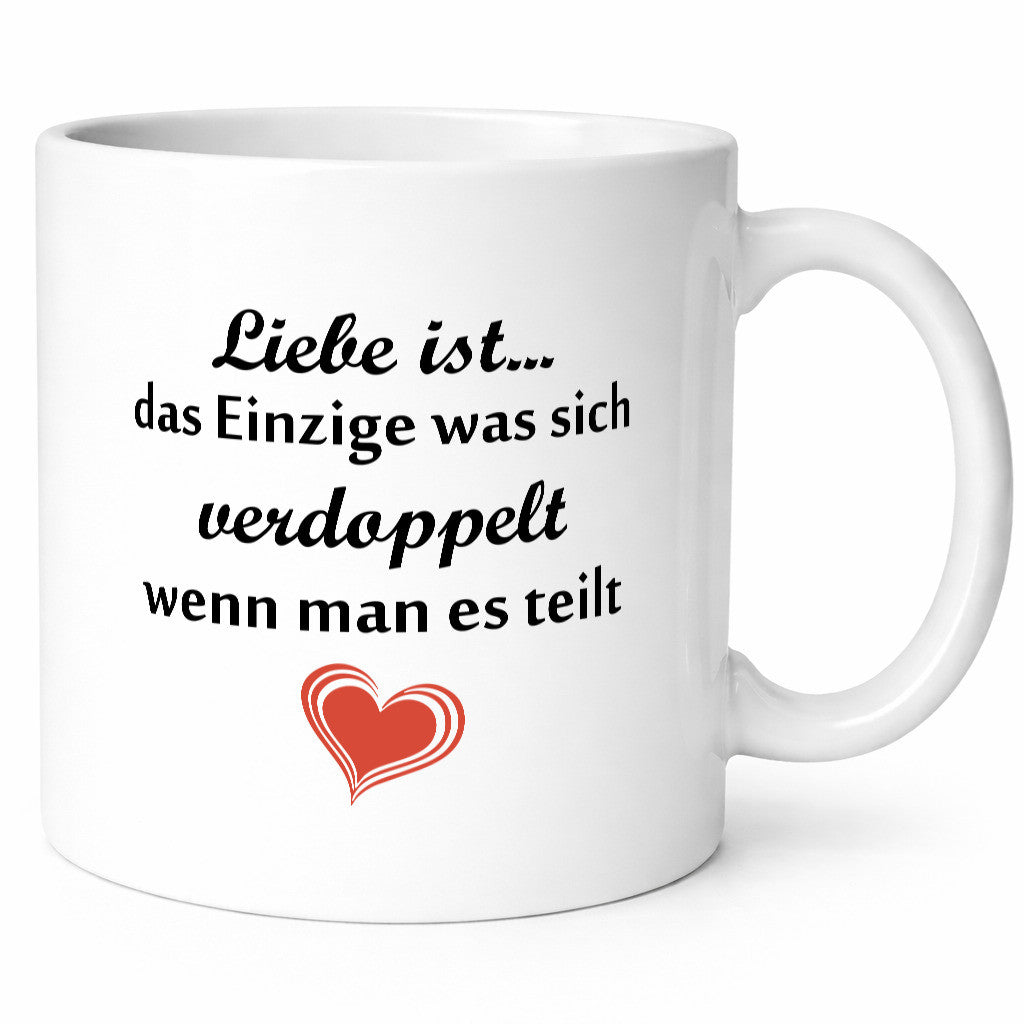 Liebe ist das einzigste was sich Verdoppelt | Paar lustiger Spruch Geschenk